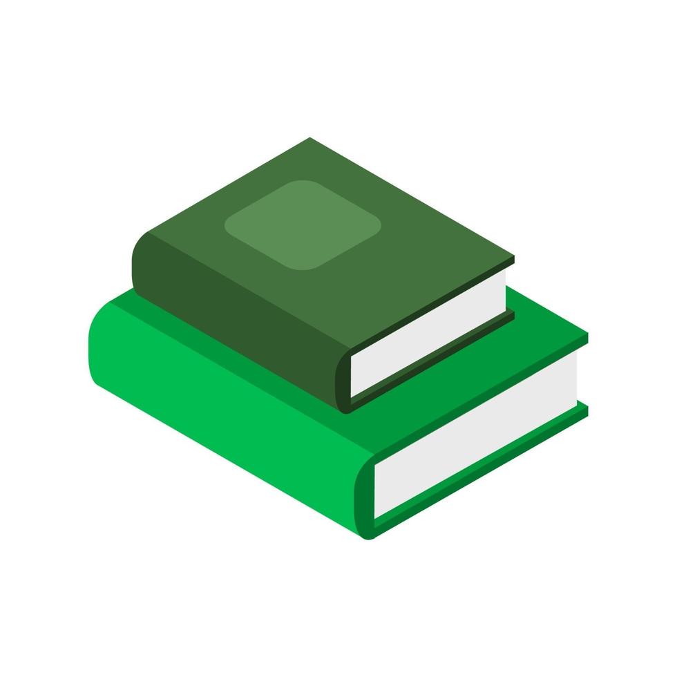 Isometric Book Illustrated On White Background vector