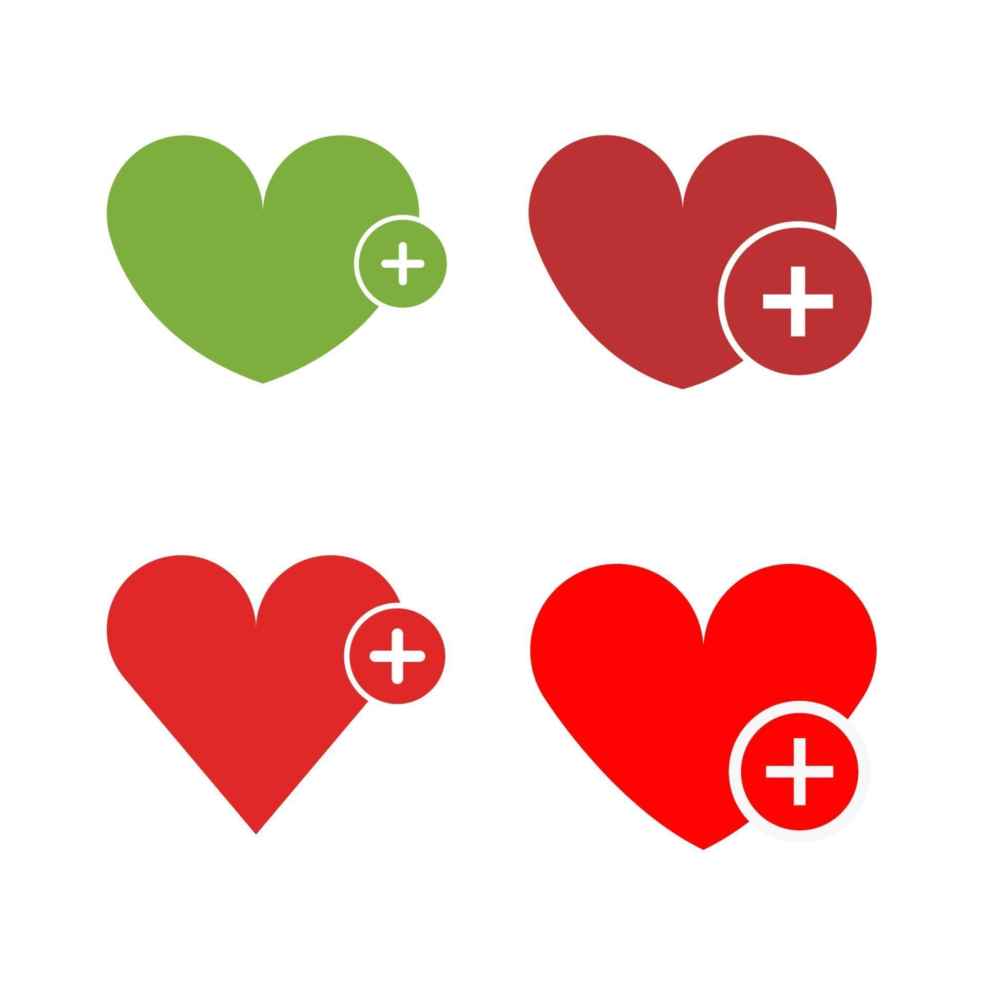 Set Of Add Heart On White Background 1984007 Vector Art at Vecteezy