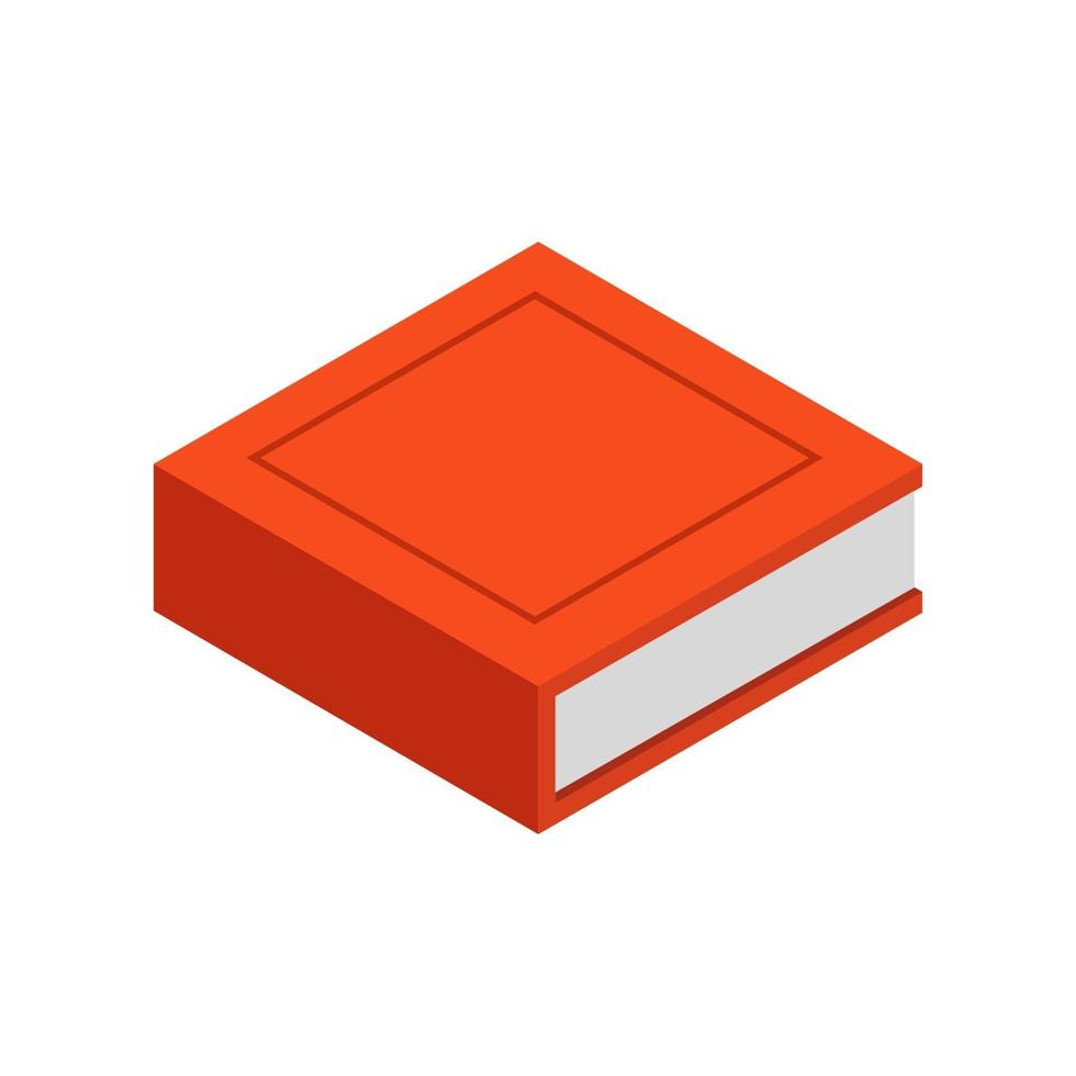 Isometric Book Illustrated On White Background vector