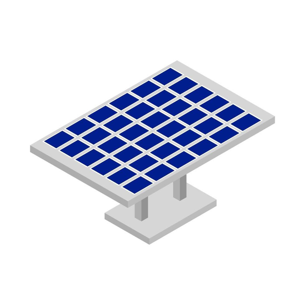 Isometric Solar Panel On White Background vector