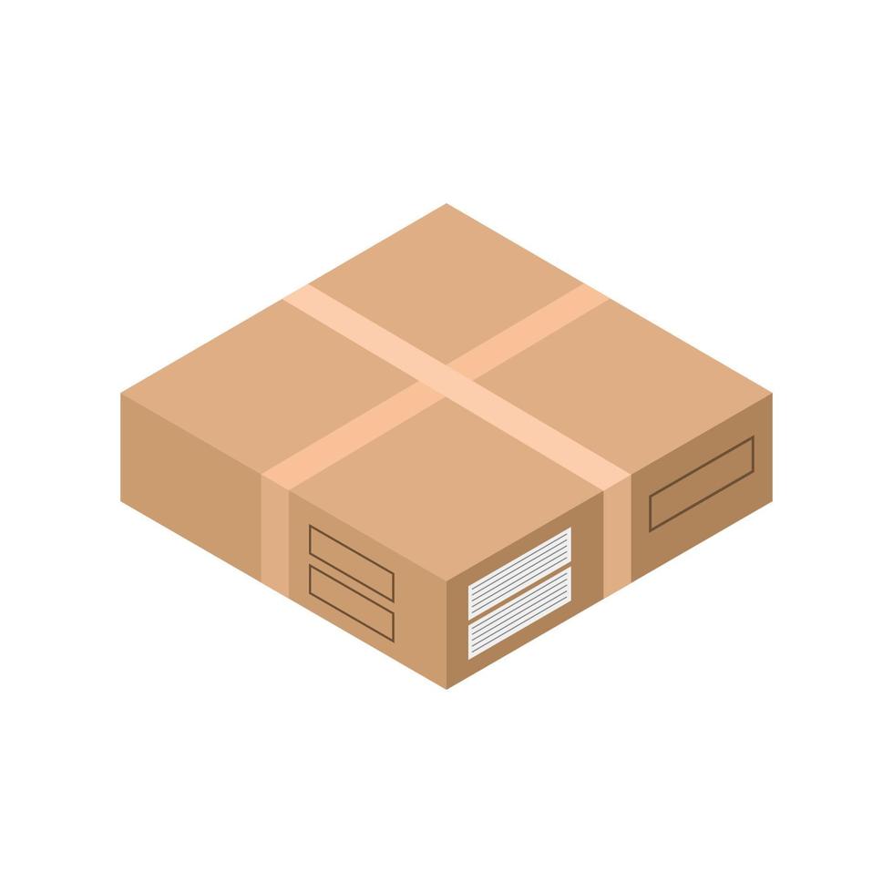 Isometric Box On White Background vector