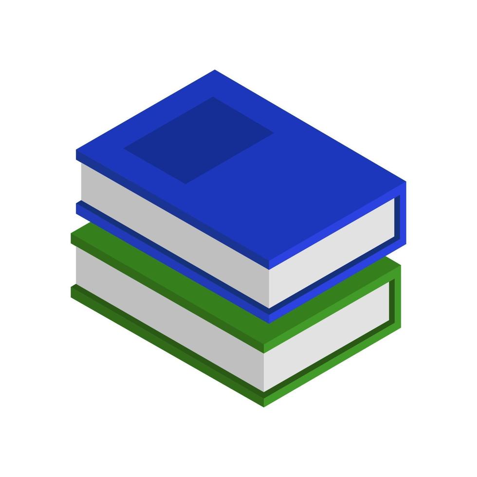 Isometric Book Illustrated On White Background vector