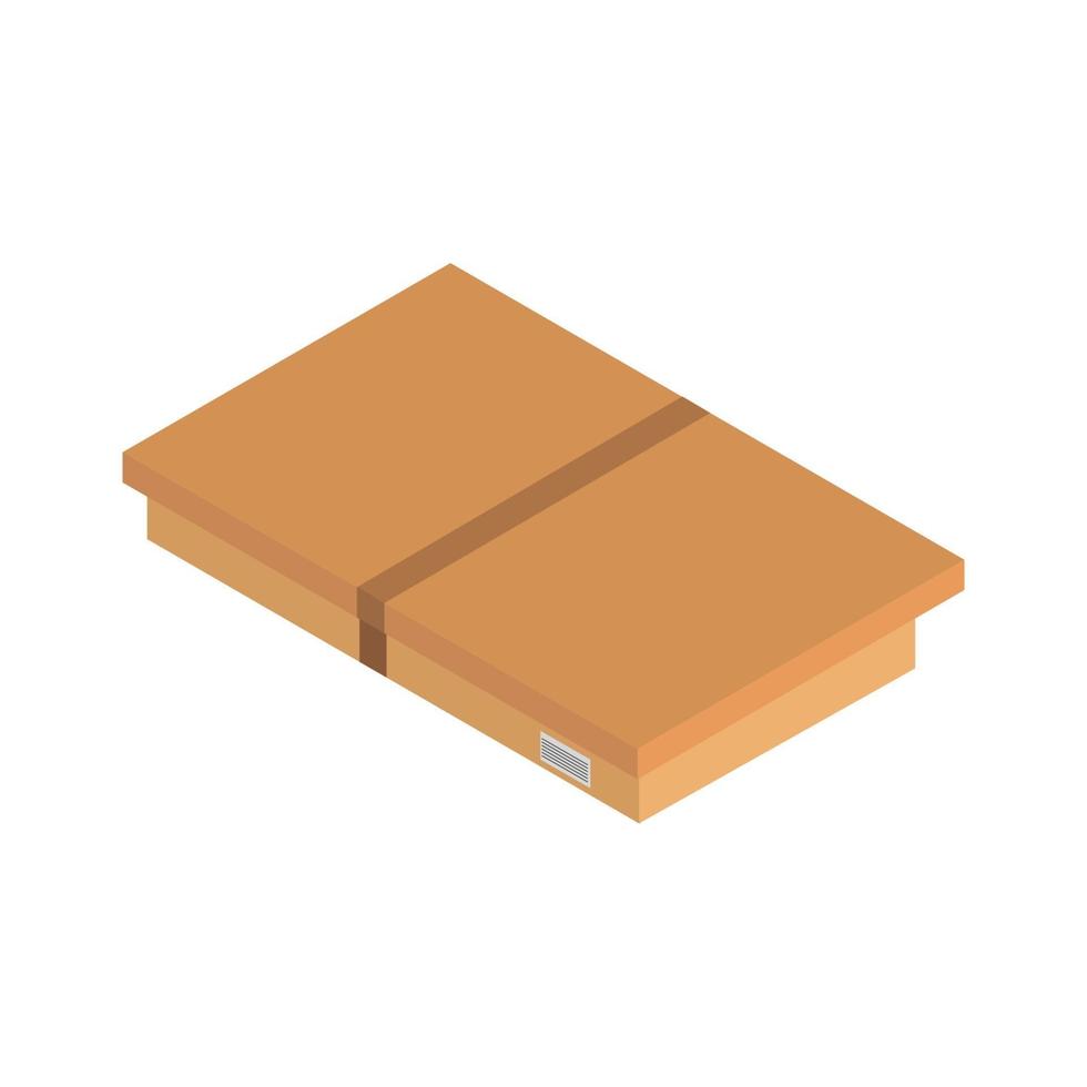 Isometric Box On White Background vector