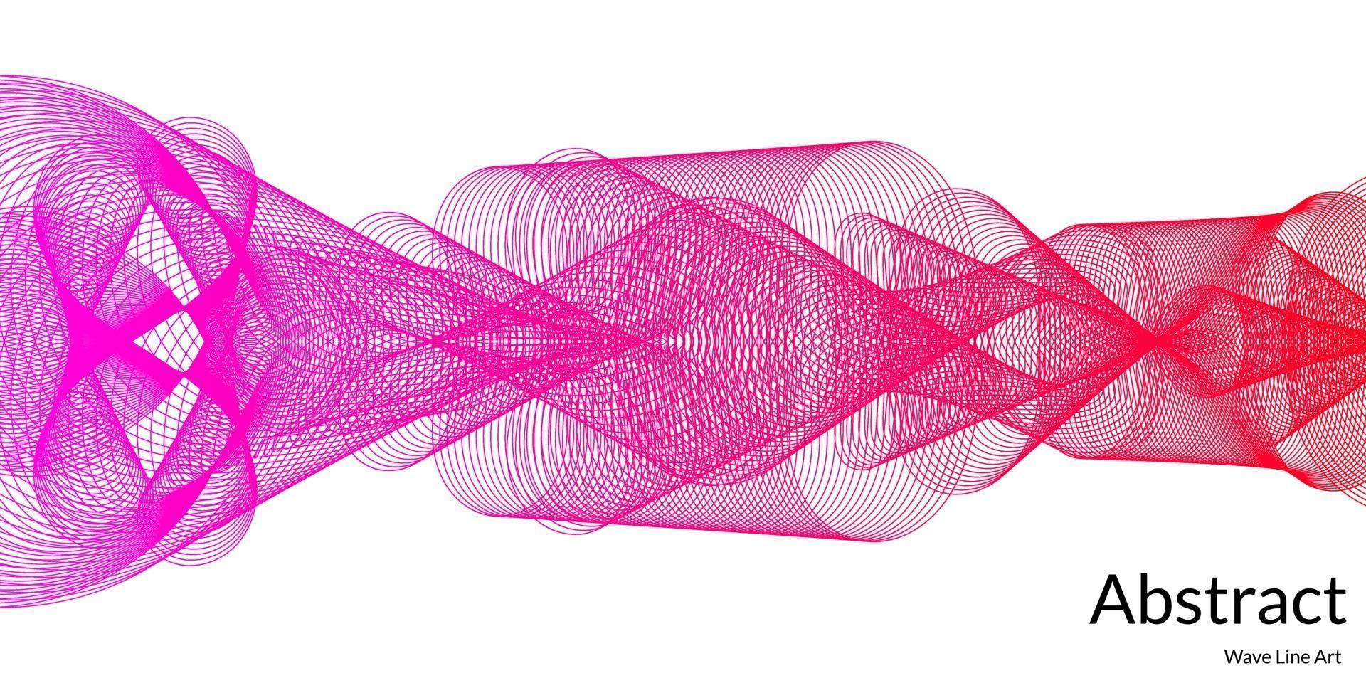Modern abstract background with wavy lines in purple and red gradations vector
