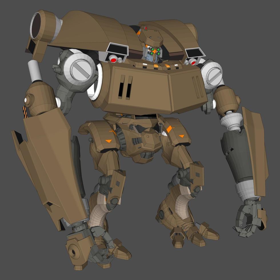 illustration of a mecha vector