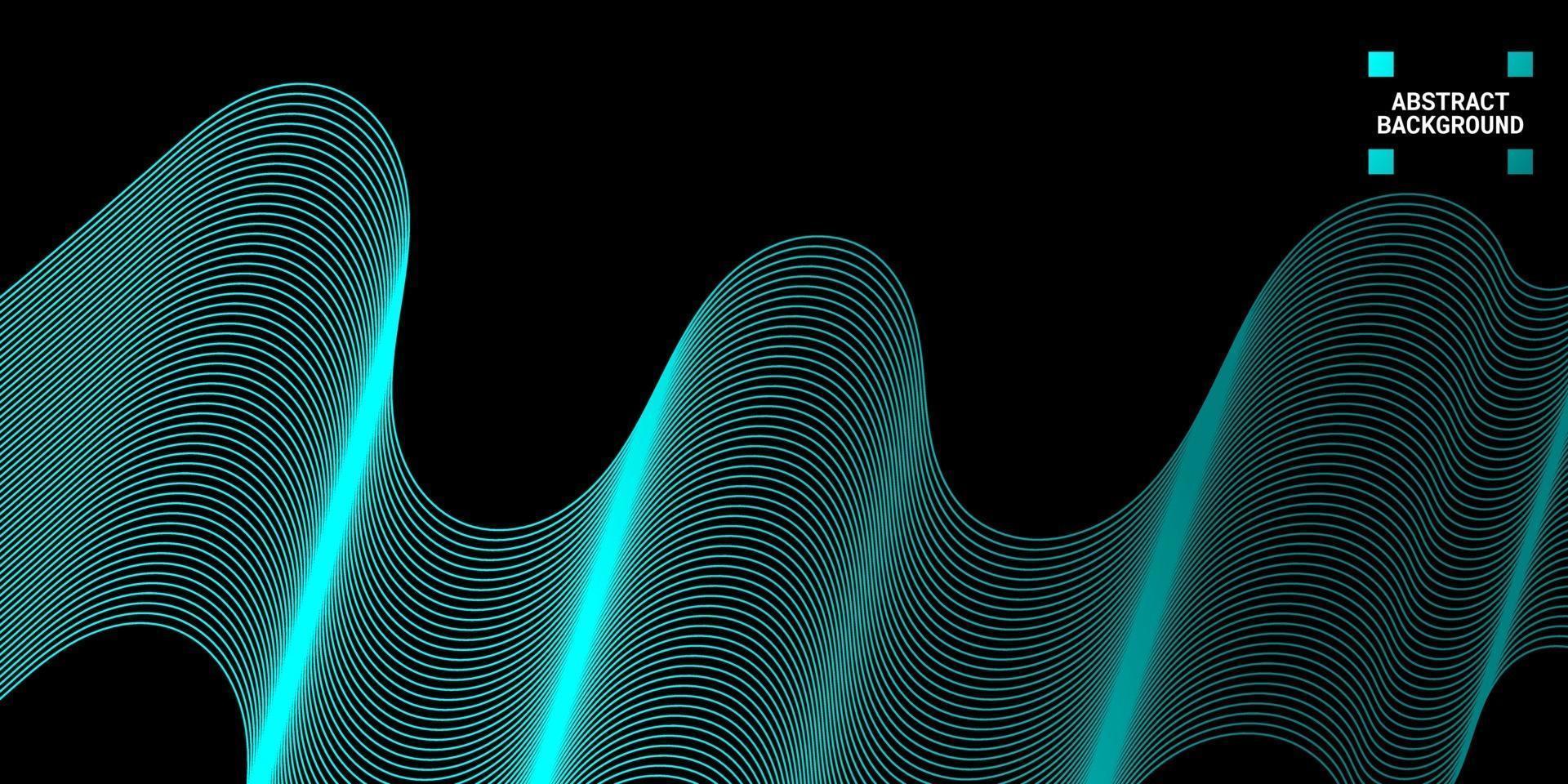 Modern abstract background with wavy lines in light blue gradations vector