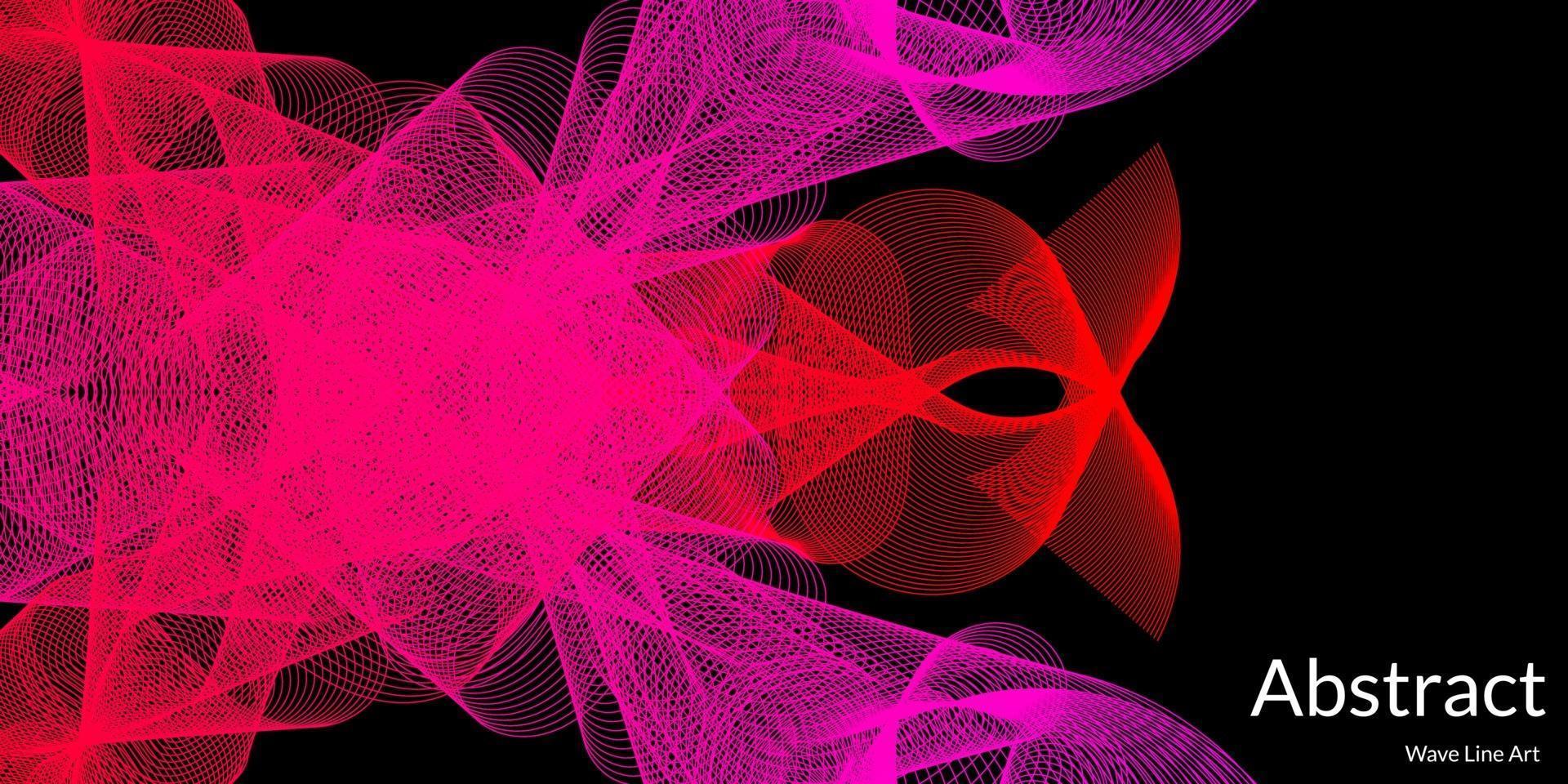 Modern abstract background with wavy lines in purple and red gradations vector