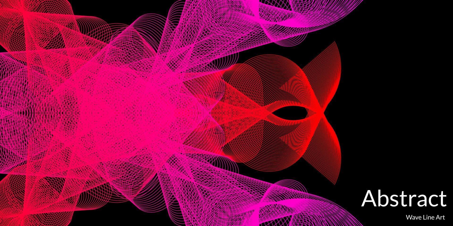 Fondo abstracto moderno con líneas onduladas en gradaciones moradas y rojas vector