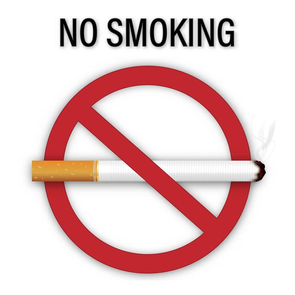 Template design of No smoking sign isolated on white background as healthy, Social issues and paper art concept. vector