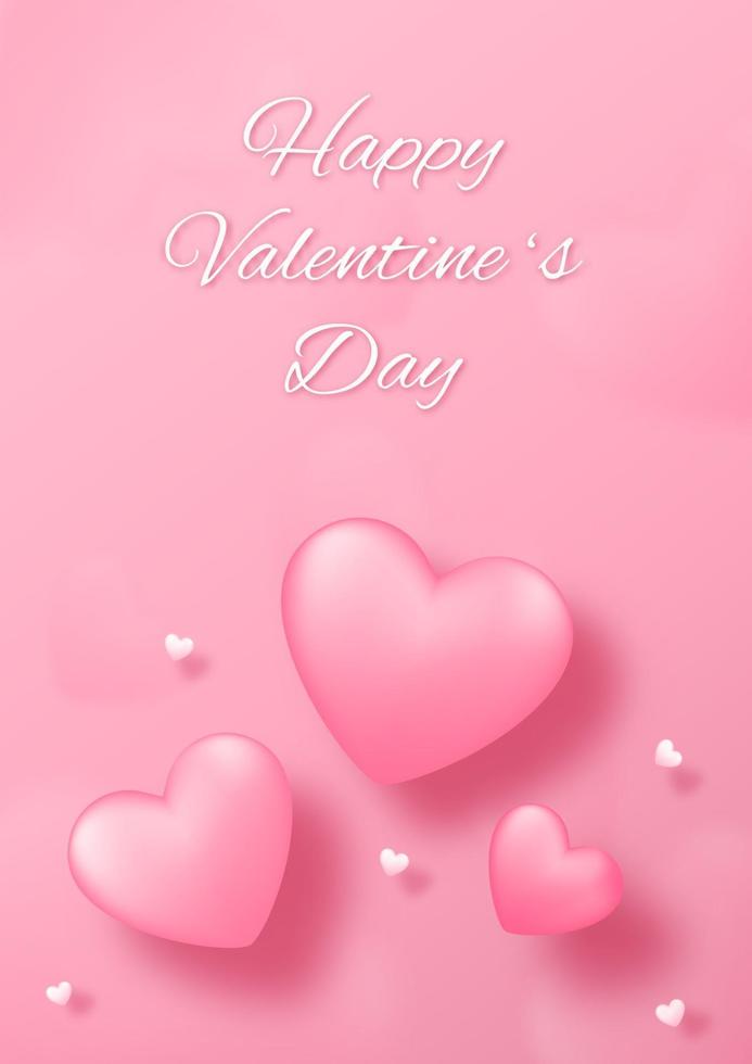 arte de papel con corazón sobre fondo rosa. diseño de concepto de amor para el día de la madre feliz, día de san valentín, día de cumpleaños. diseño de banner y plantilla de saludo. vector