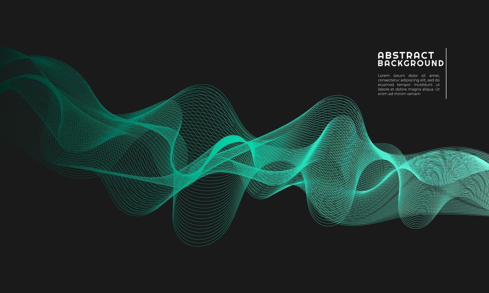 Abstract wave element for design, in light green and blue gradient color vector