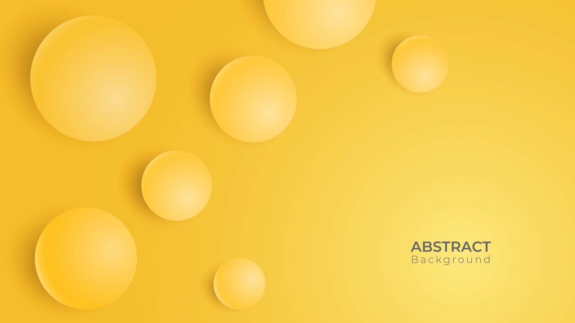 Abstract 3d modern round circle background. yellow geometric banner