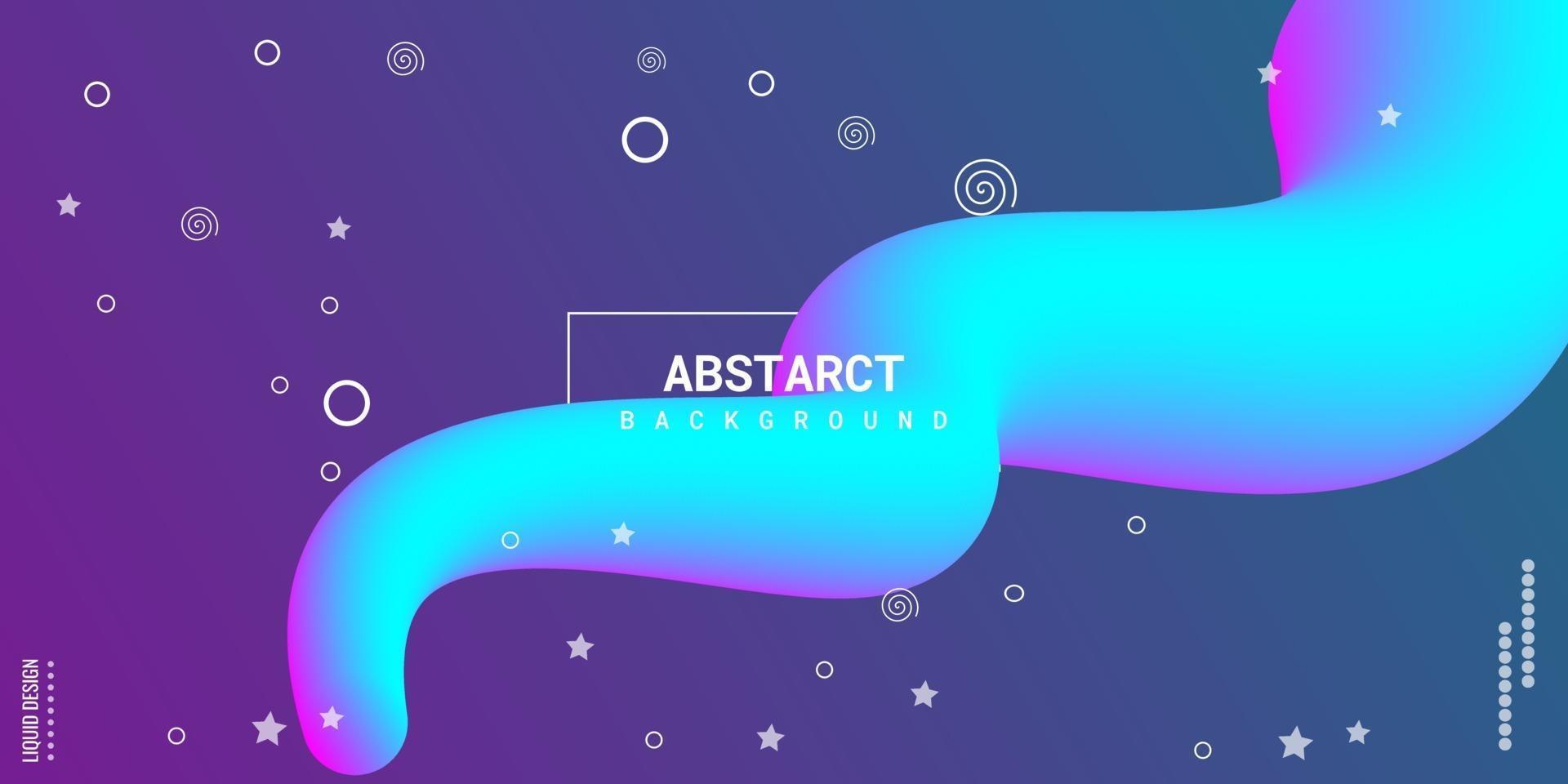 Modern abstract liquid 3d background with colorful gradient vector