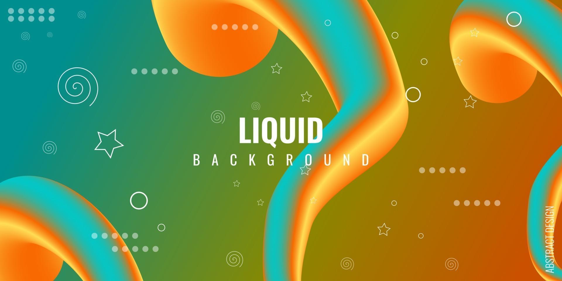 Modern abstract liquid 3d background with colorful gradient vector