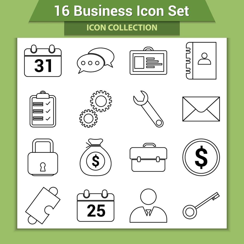 Business icon set vector