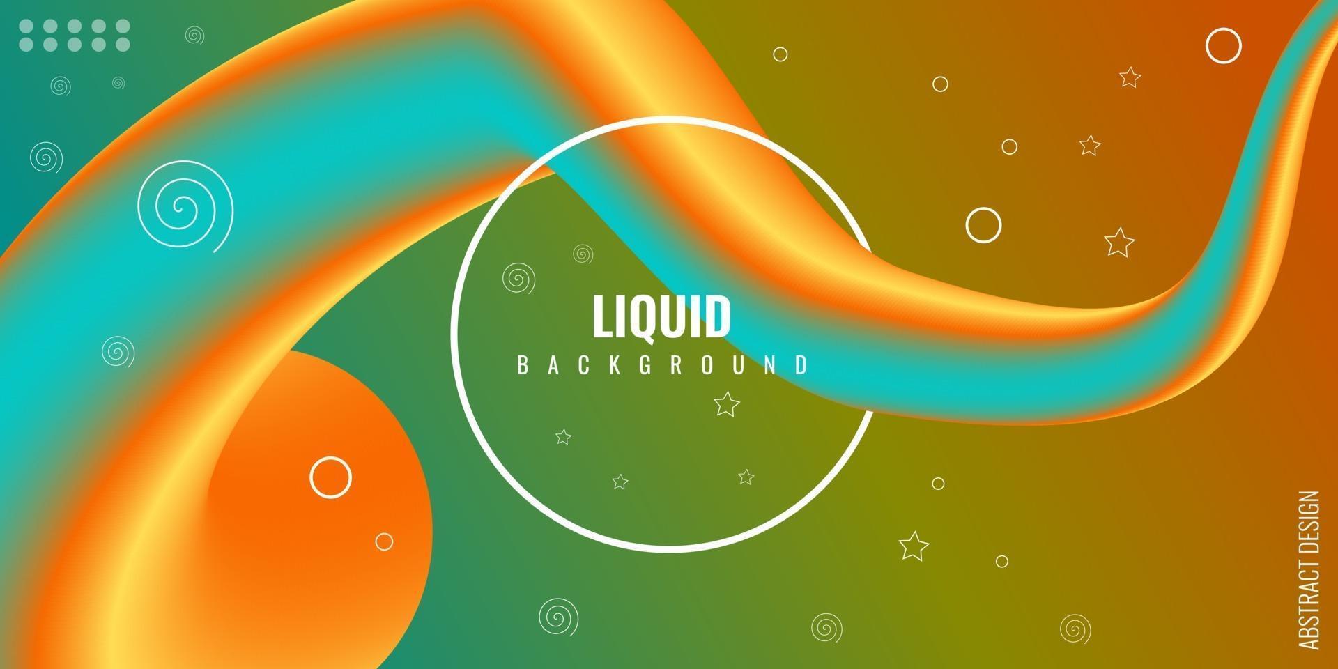 Modern abstract liquid 3d background with colorful gradient vector