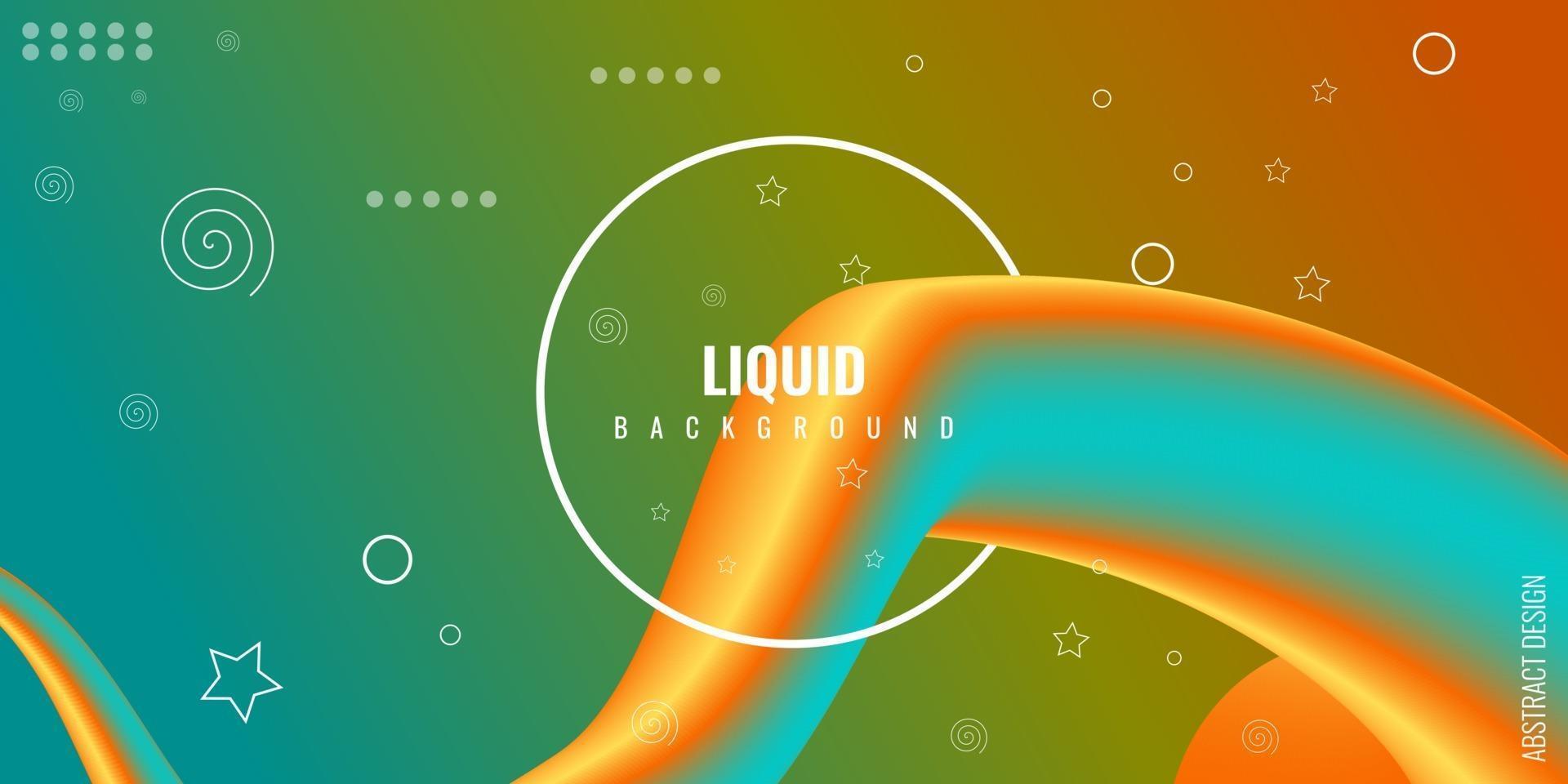 Modern abstract liquid 3d background with colorful gradient vector