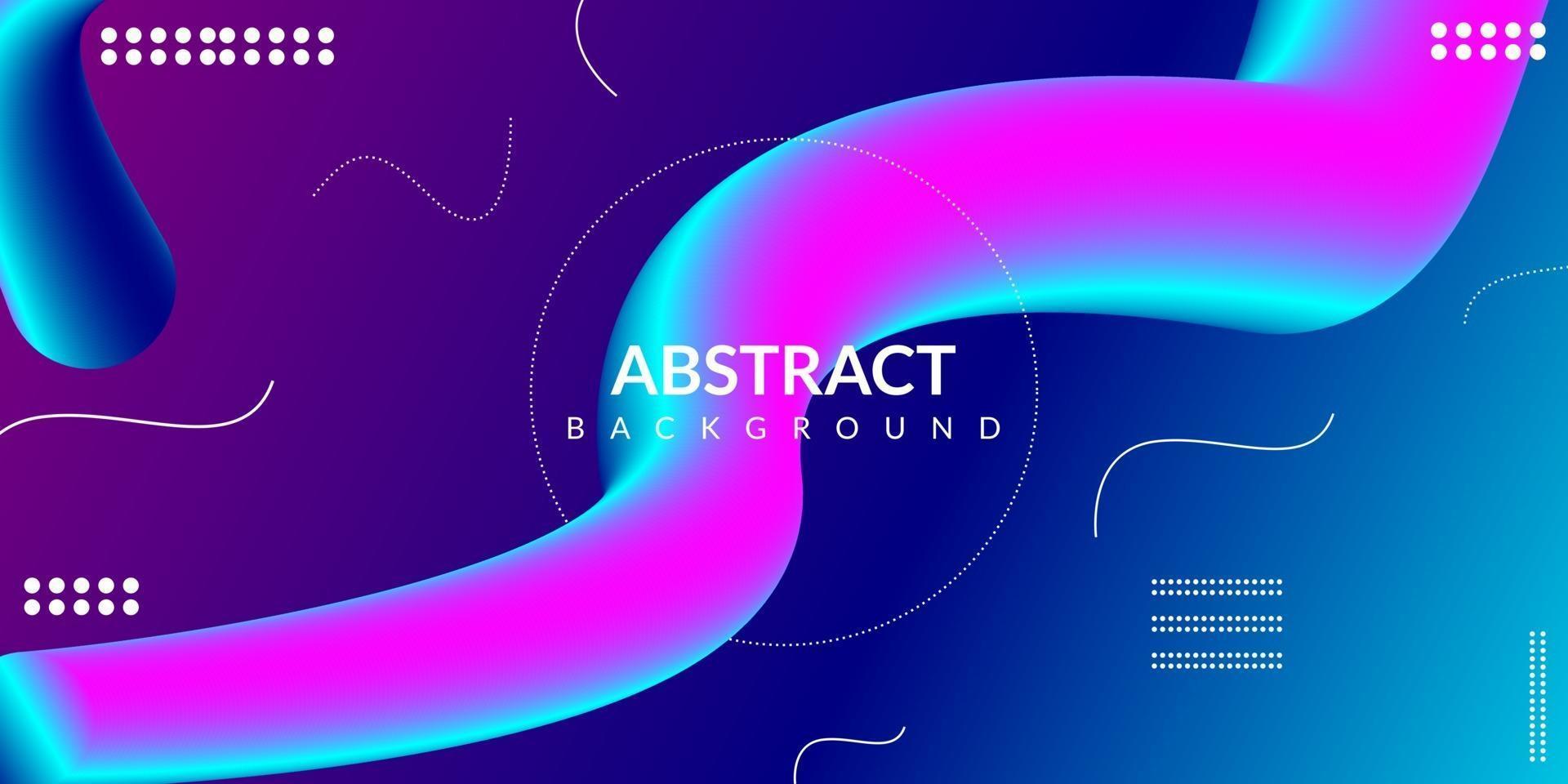 Modern abstract liquid 3d background with colorful gradient vector