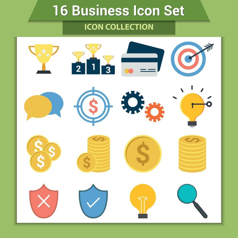 Business icon set vector