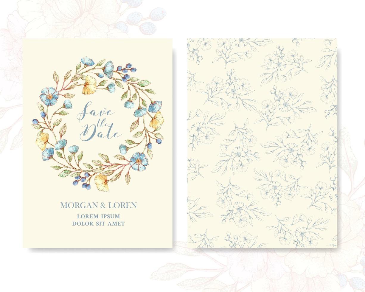Watercolor Style Greeting Cards template vector