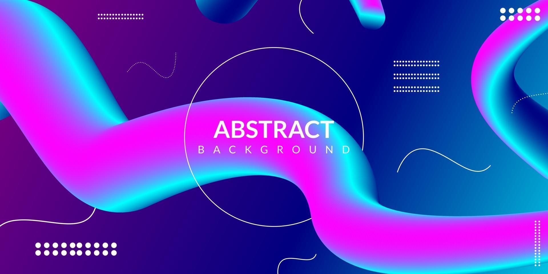 Modern abstract liquid 3d background with colorful gradient vector