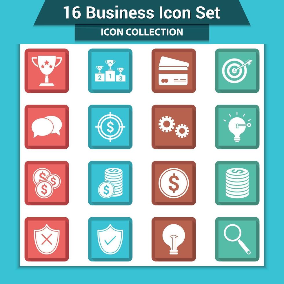 Business icon set vector