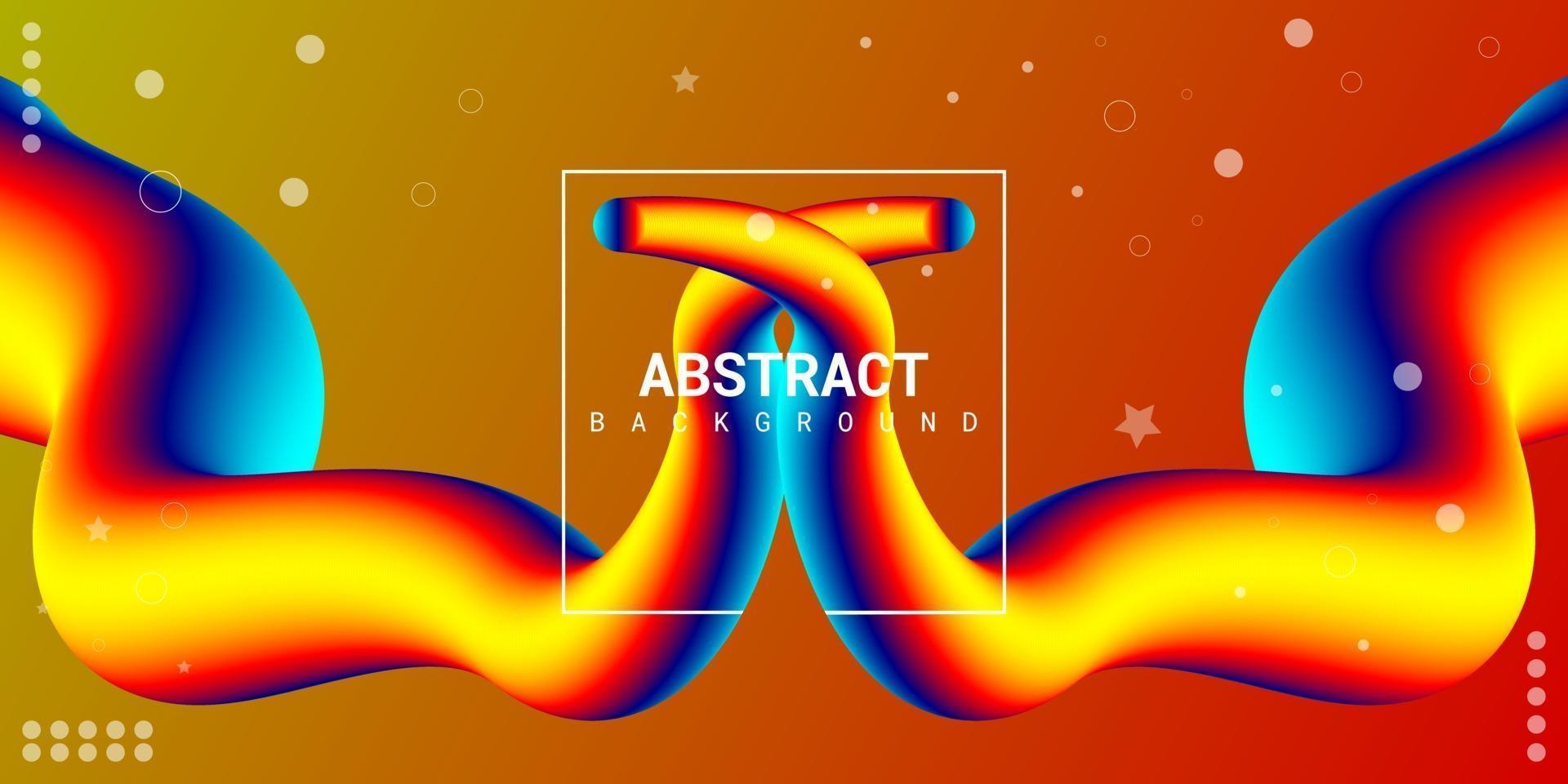 Modern abstract liquid 3d background with colorful gradient vector