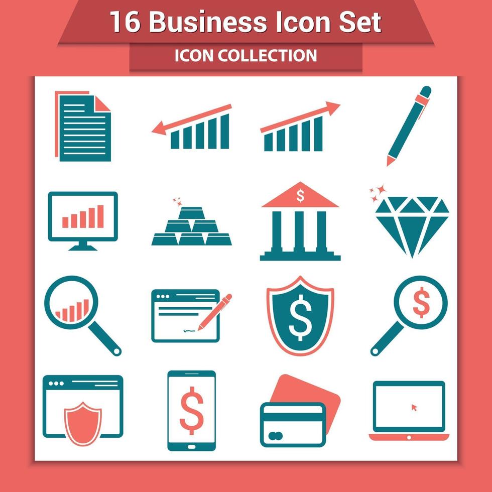 Business icon set vector