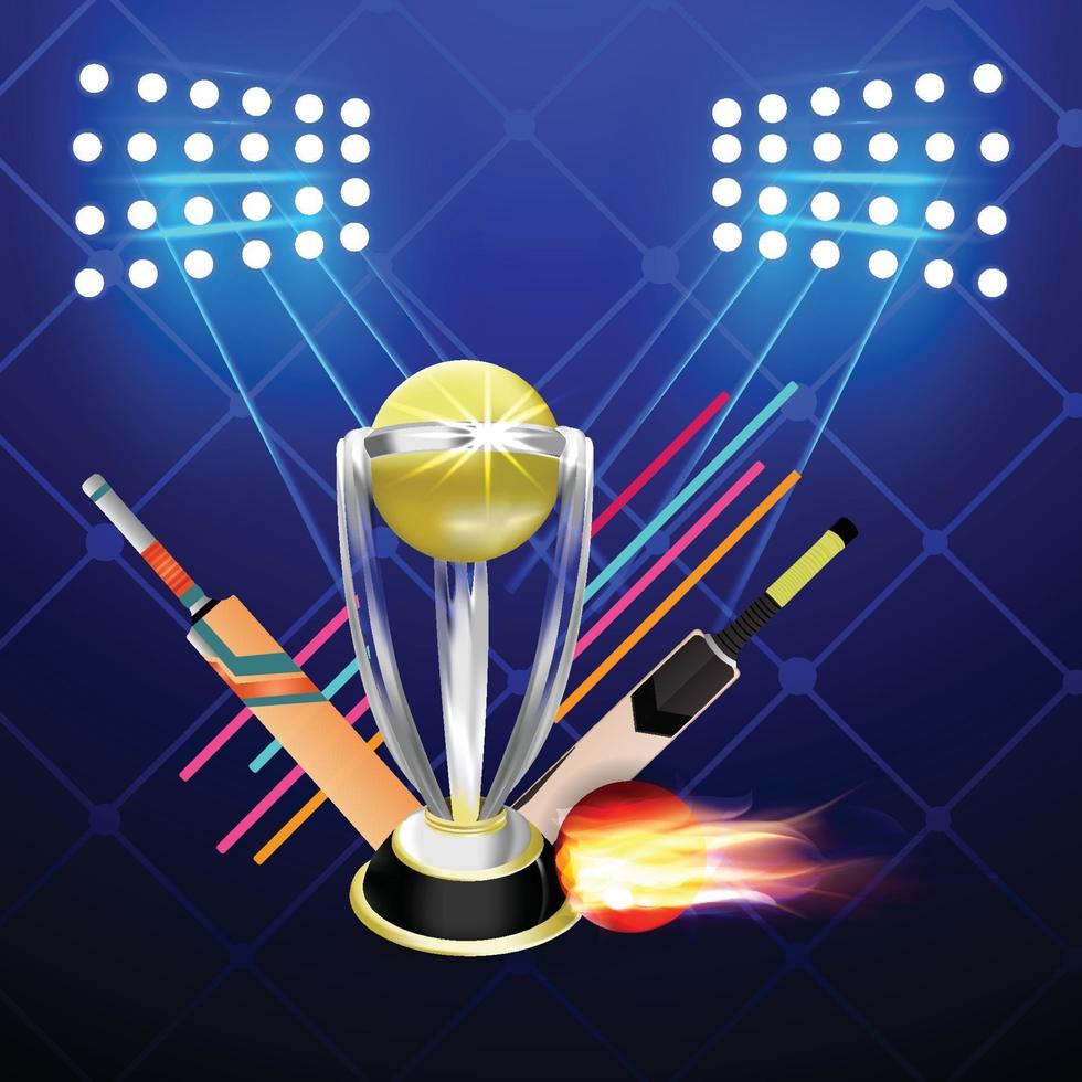 ilustración del campeonato de cricket vector