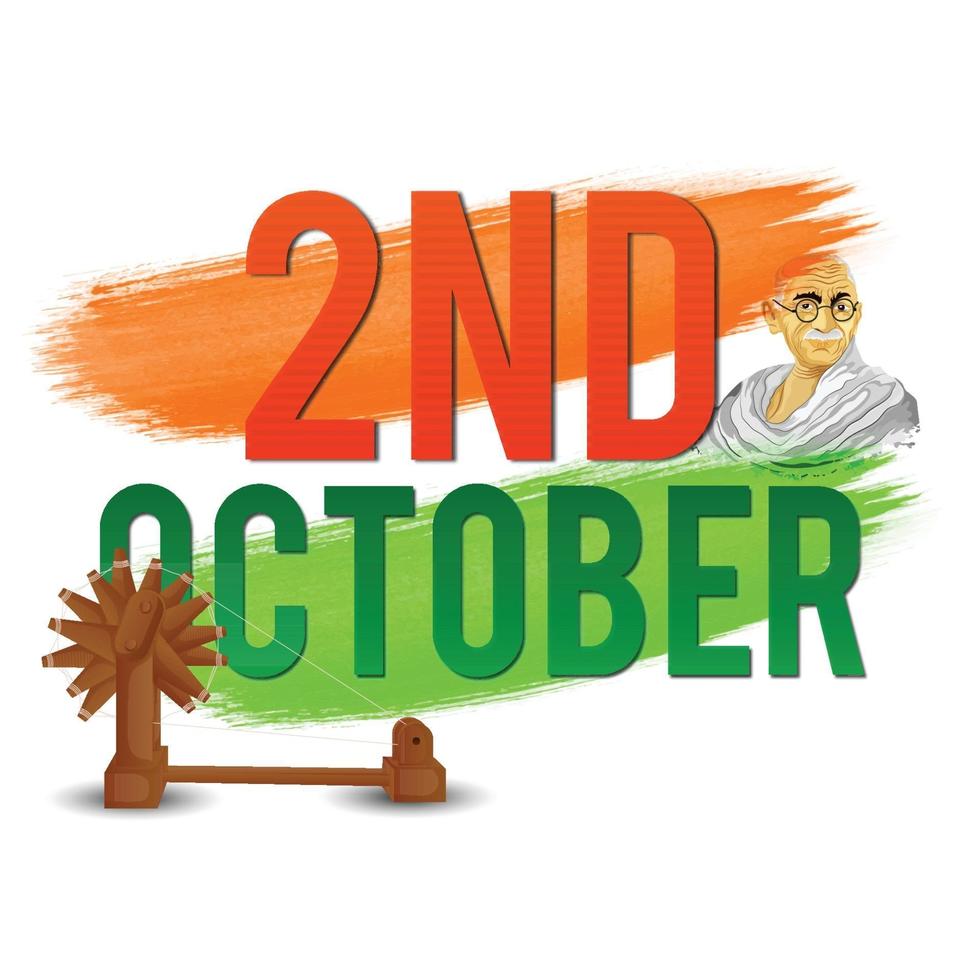 Gandhi jayanti is a national festival vector