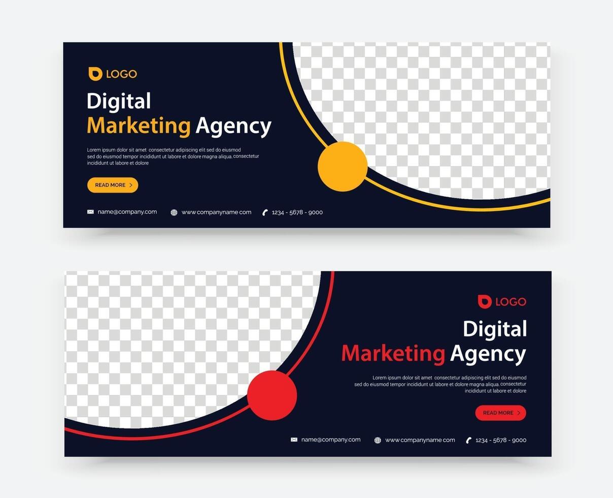 business marketing banner design template vector