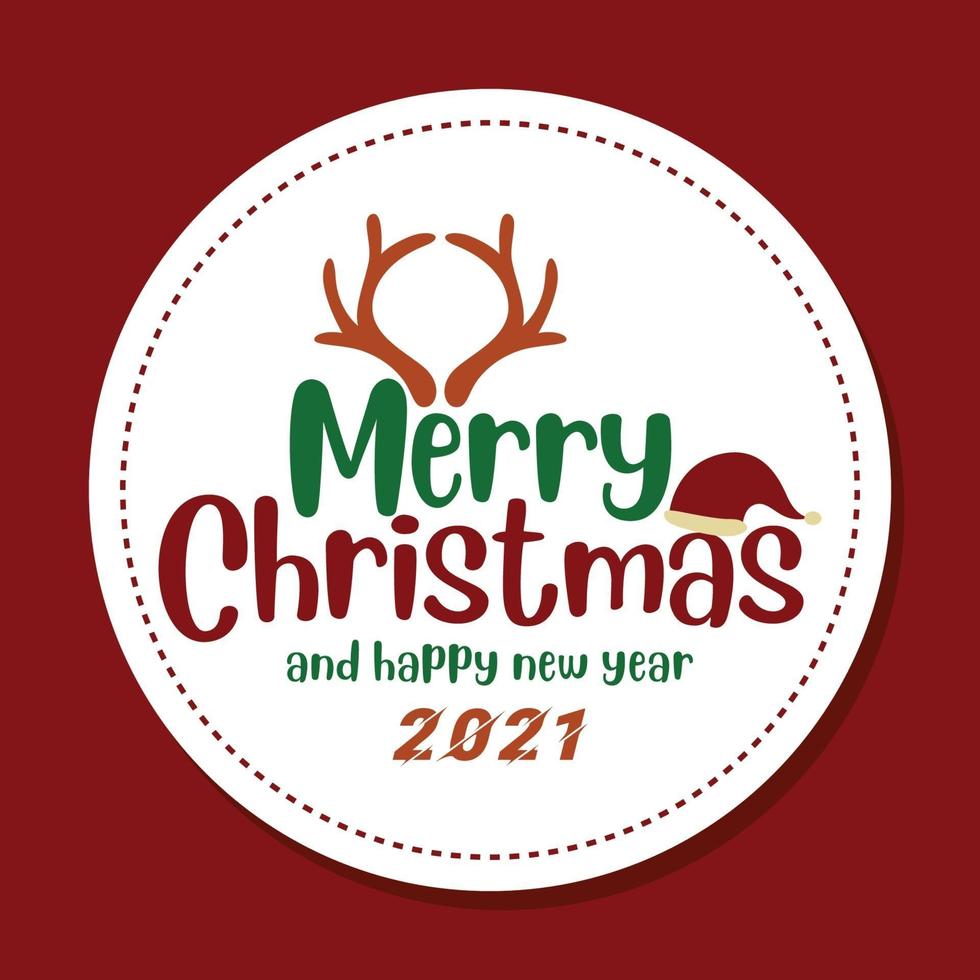 merry christmas greeting card template vector