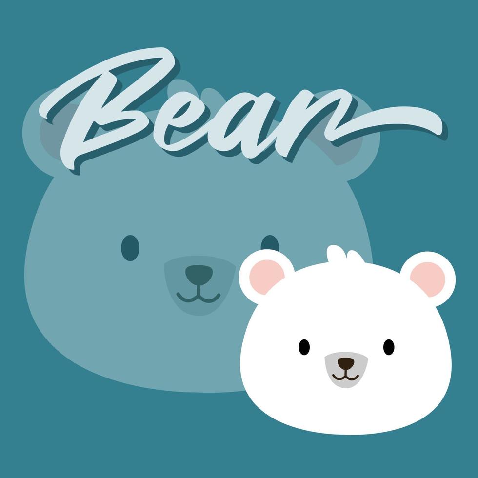 white bear character vector