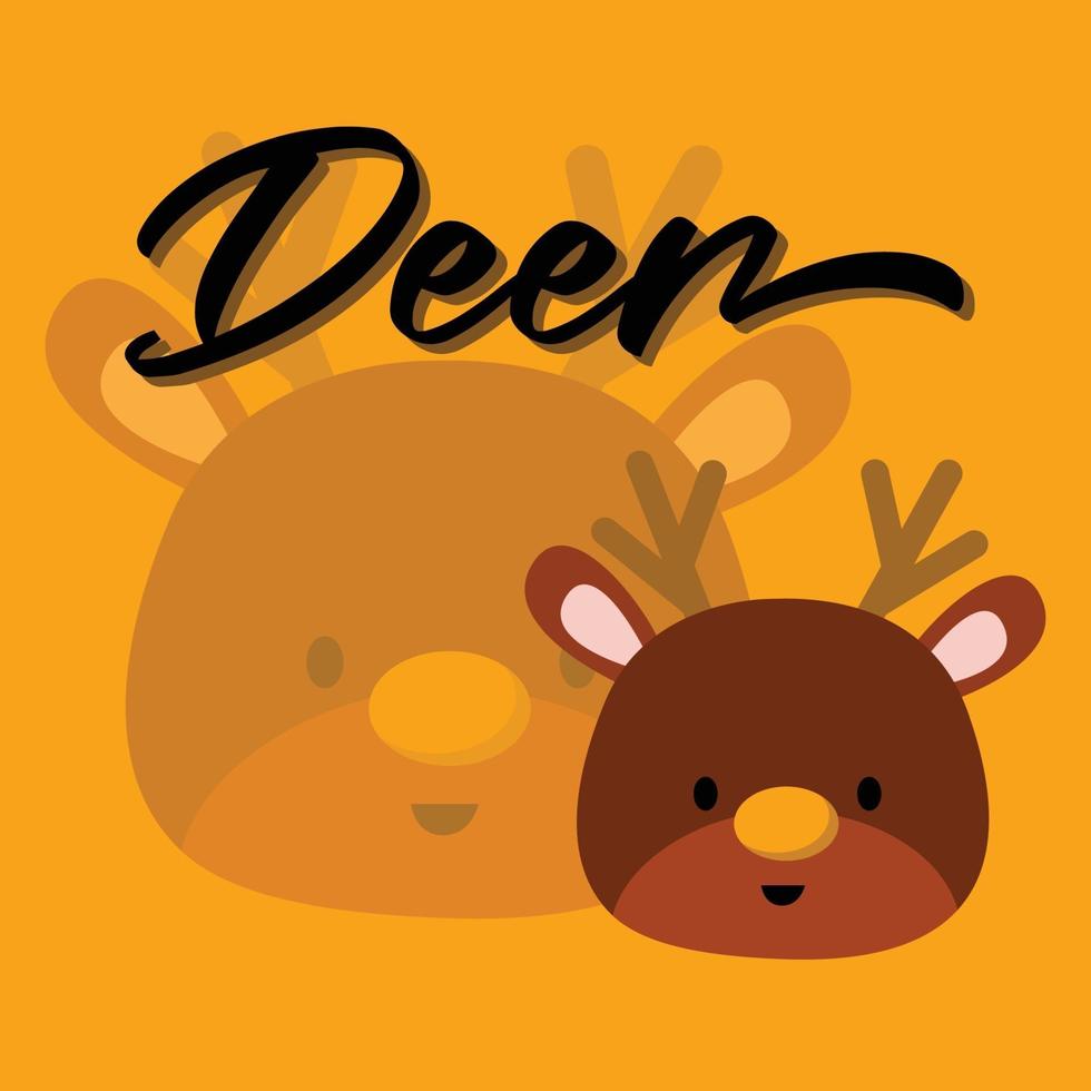 christmas deer character vector