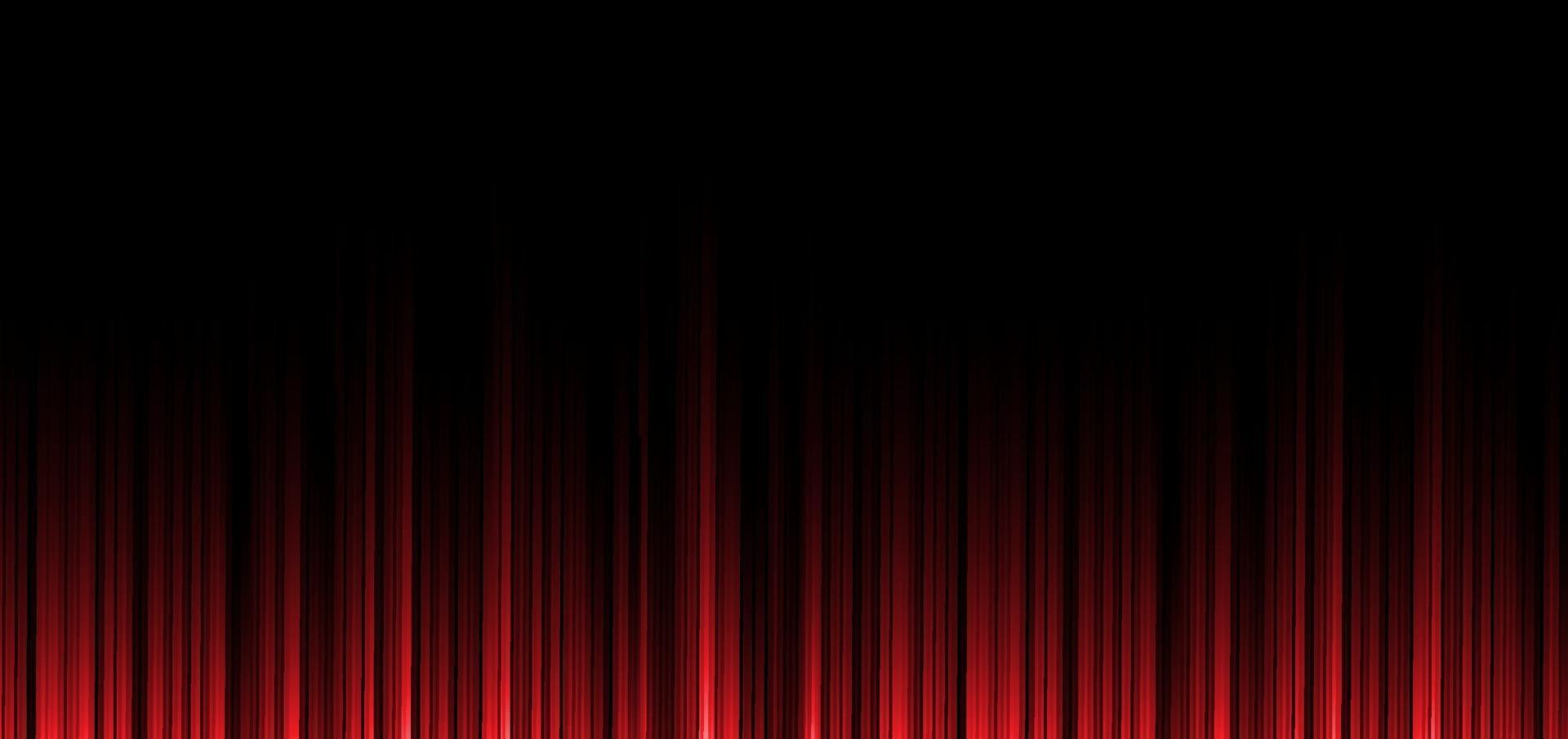 Abstract red stripe vertical lines light on black background. Technology concept. vector