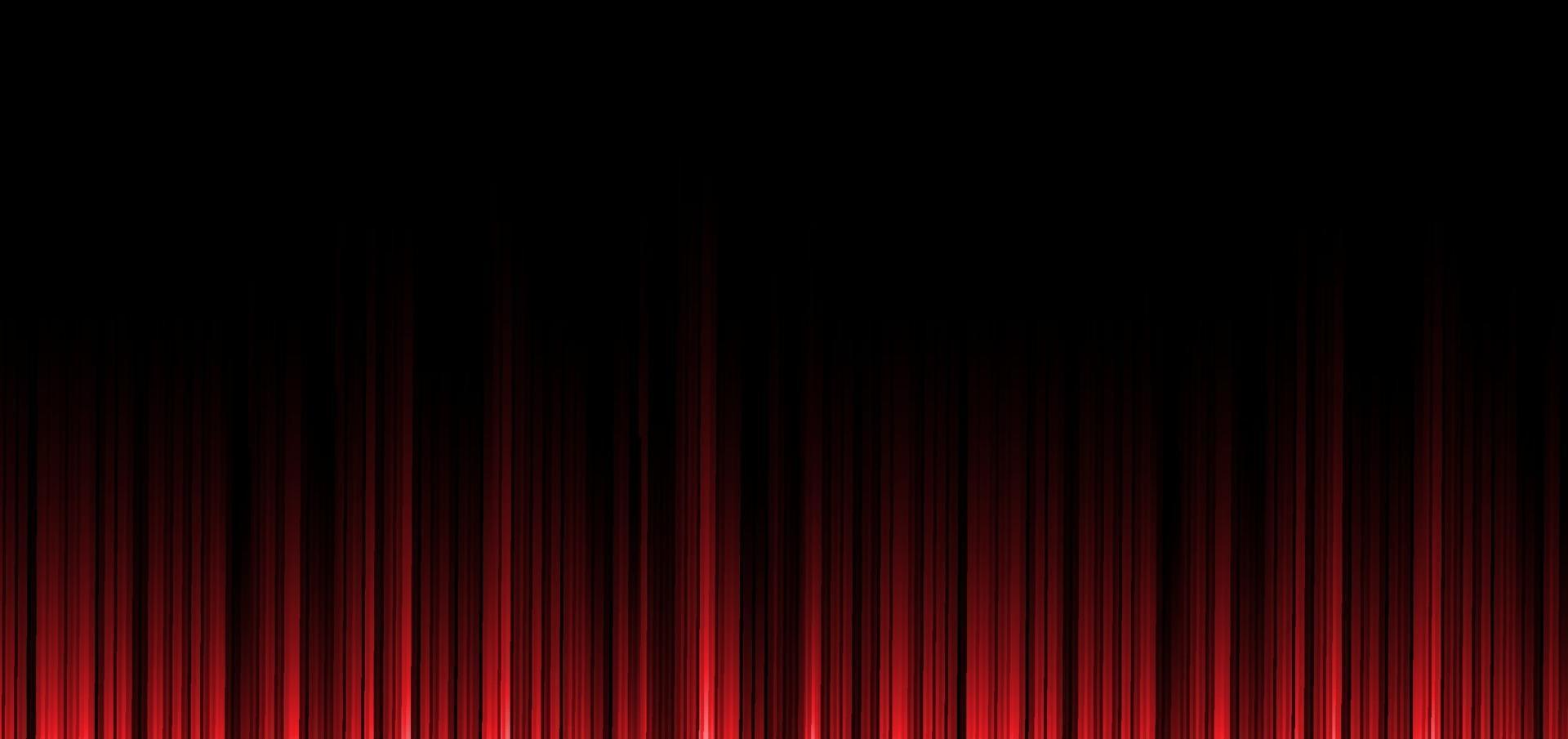 Abstract red stripe vertical lines light on black background. Technology concept. vector