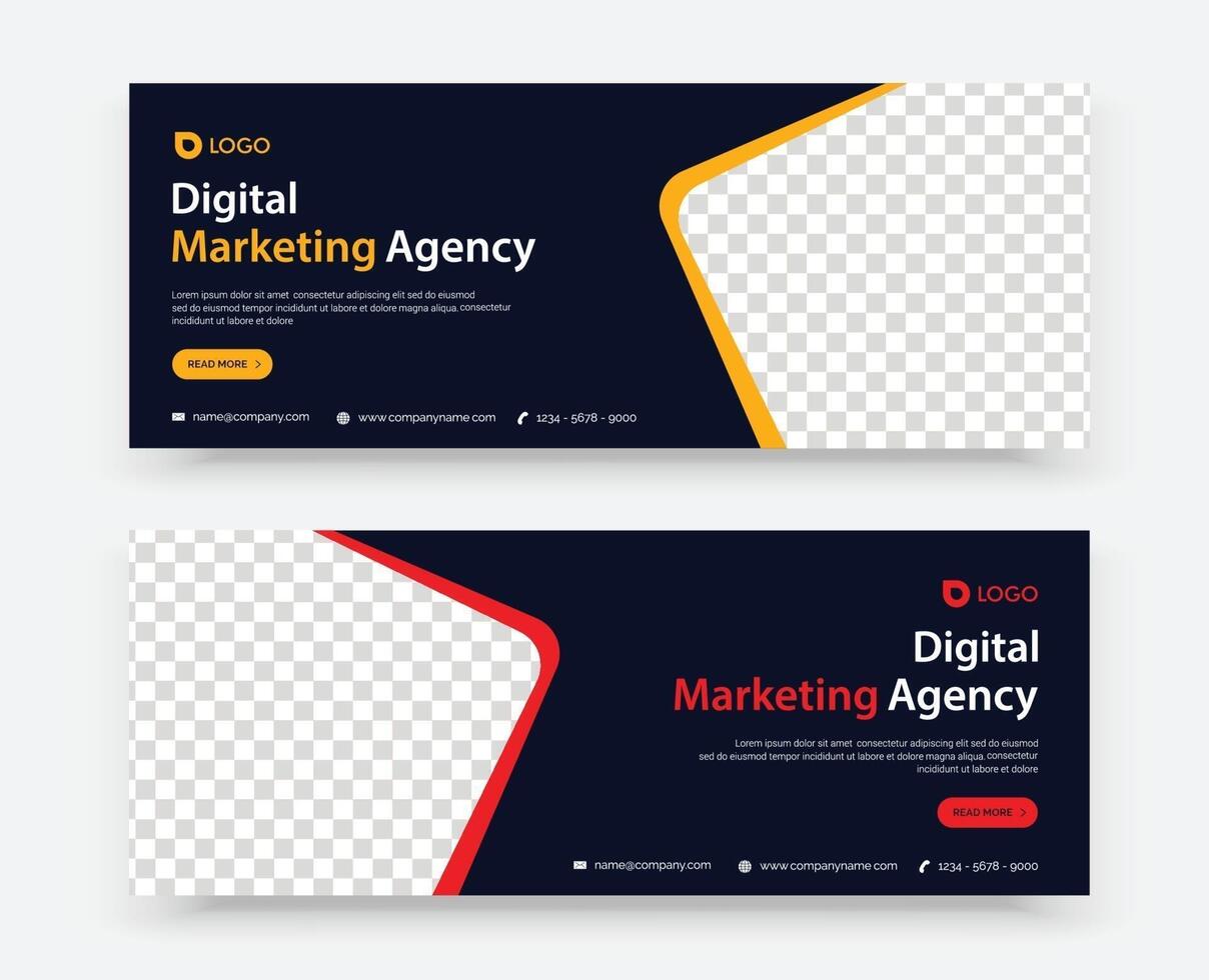 business marketing banner design template vector