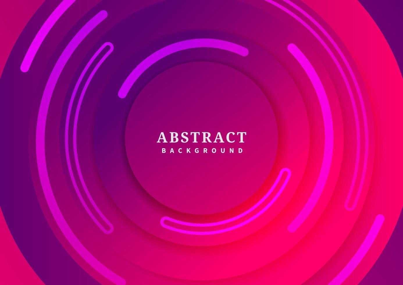 Abstract background red and purple circle border overlapping with shadow. Paper style. vector