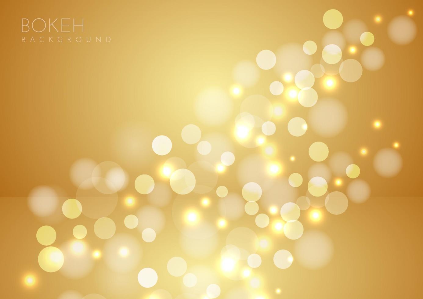 Abstract gold blurred background with bokeh. vector