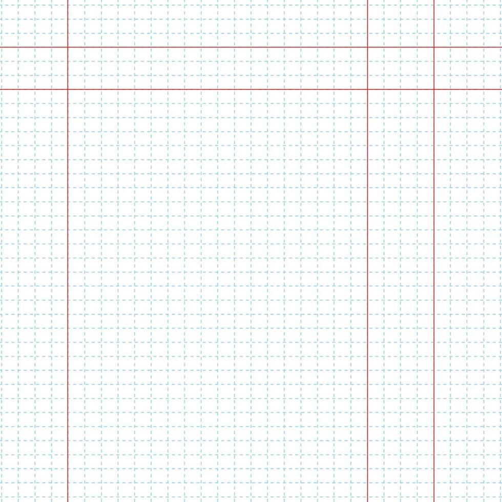 White mathematics paper with blue grid line pattern for background. vector