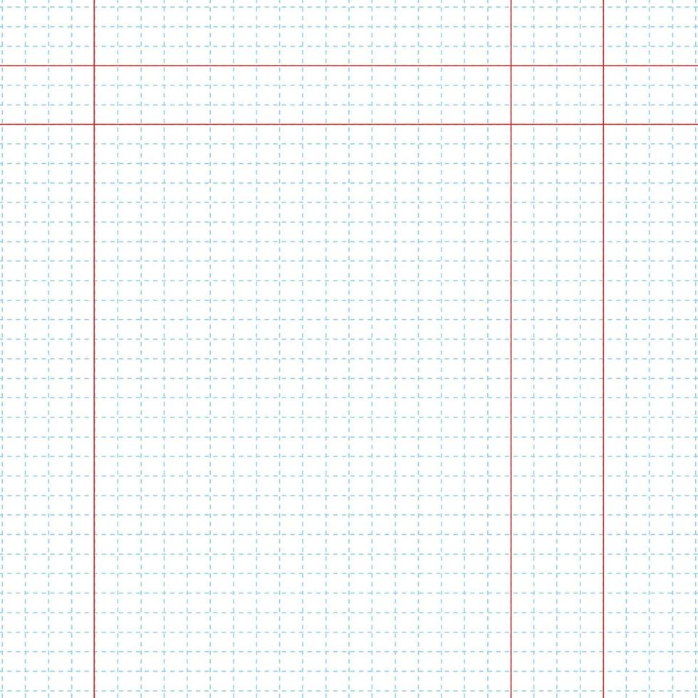 White mathematics paper with blue grid line pattern for background. vector