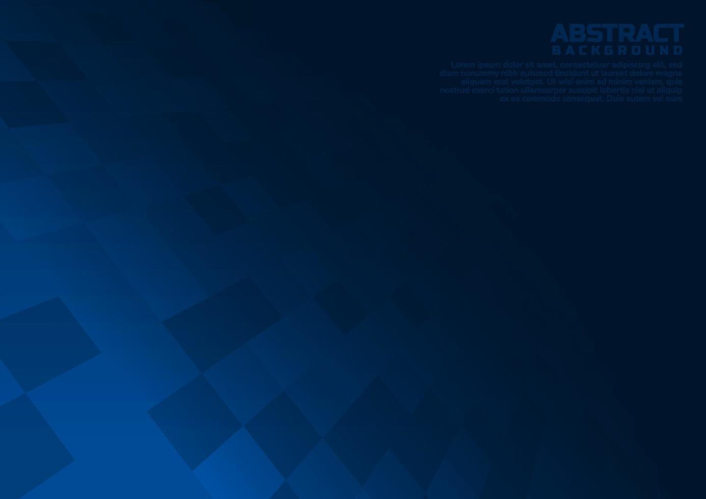 El fondo de patrón cuadrado azul geométrico abstracto con perspectiva de formas blancas se puede utilizar en el folleto del sitio web de carteles de diseño de portada. vector