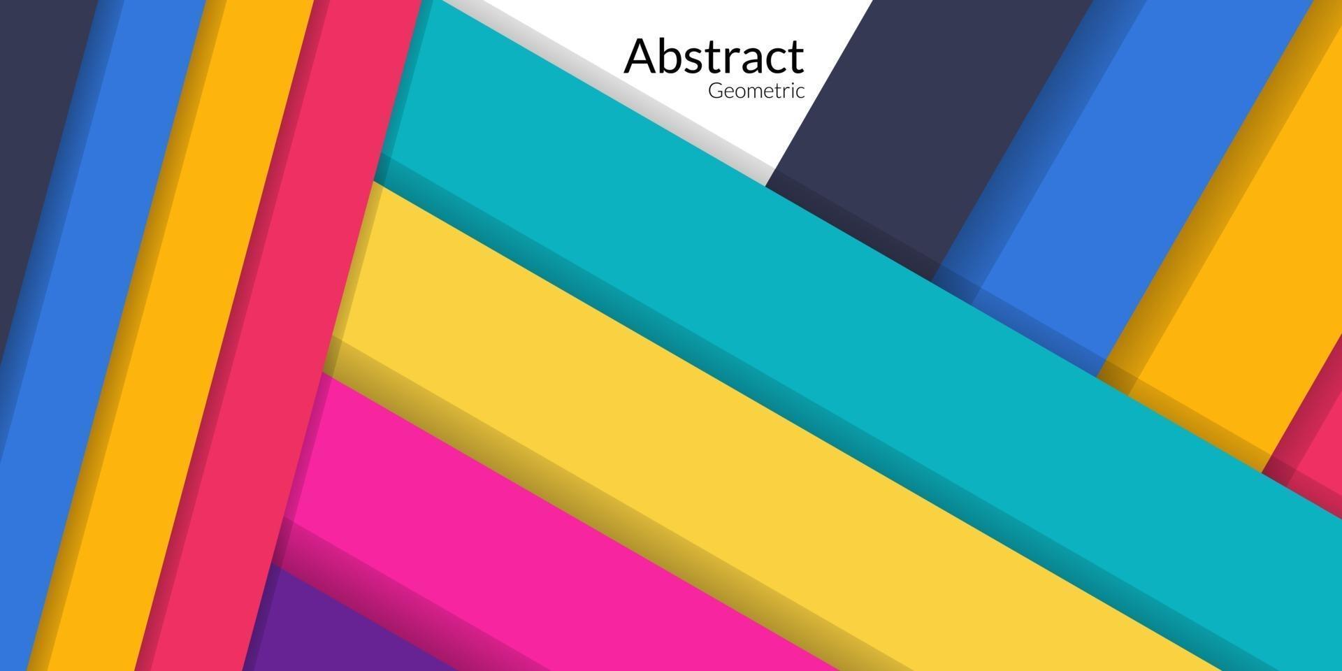 Modern abstract geometric rectangle colorful background vector