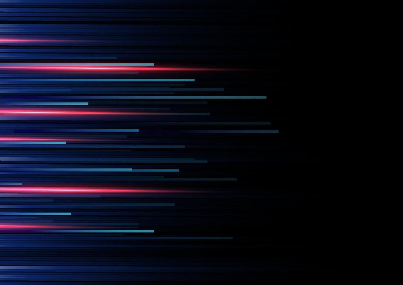 Abstract red and blue stripe lines pattern on dark blue background. Technology style. vector