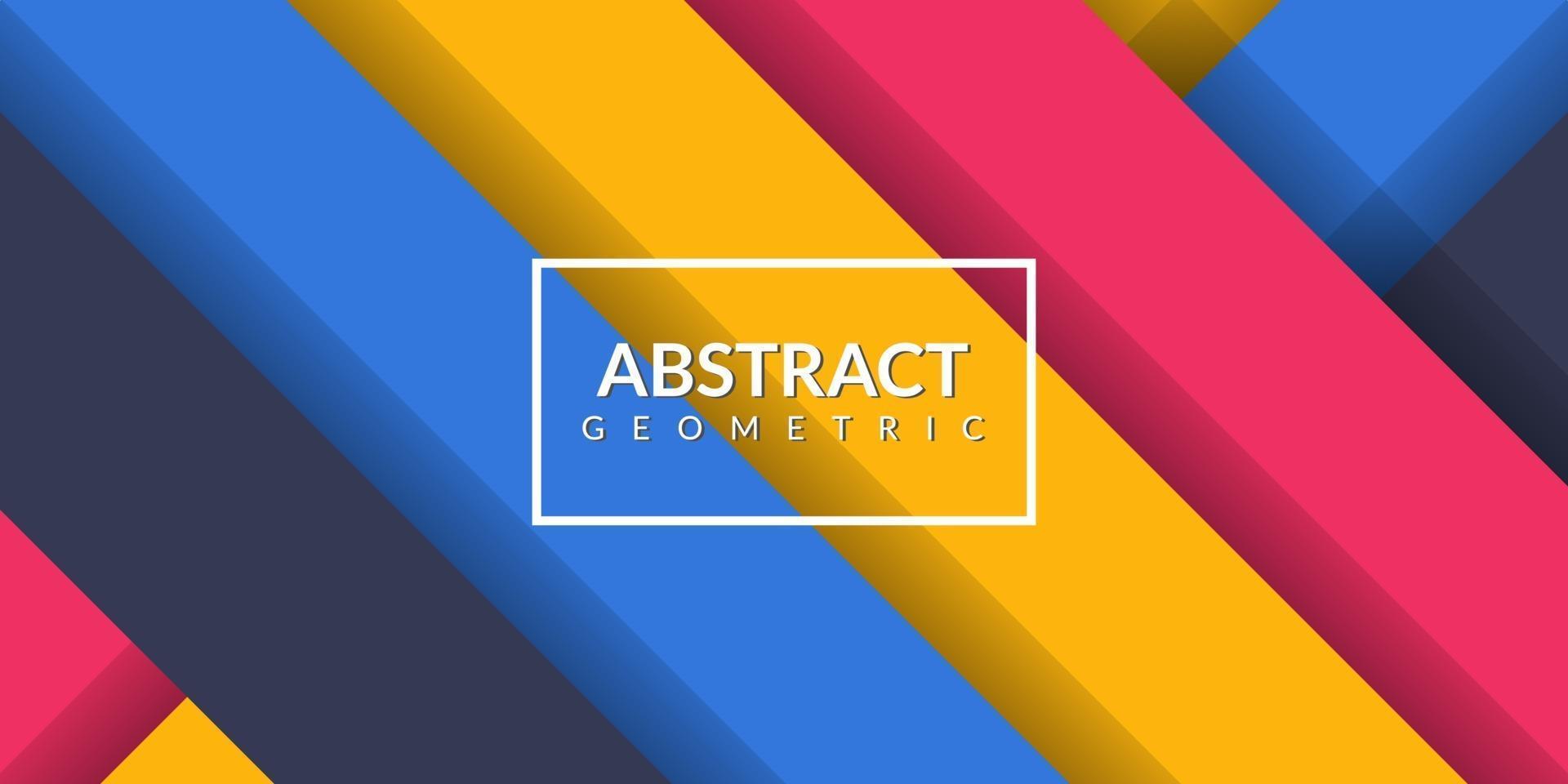 Modern abstract geometric rectangle colorful background vector