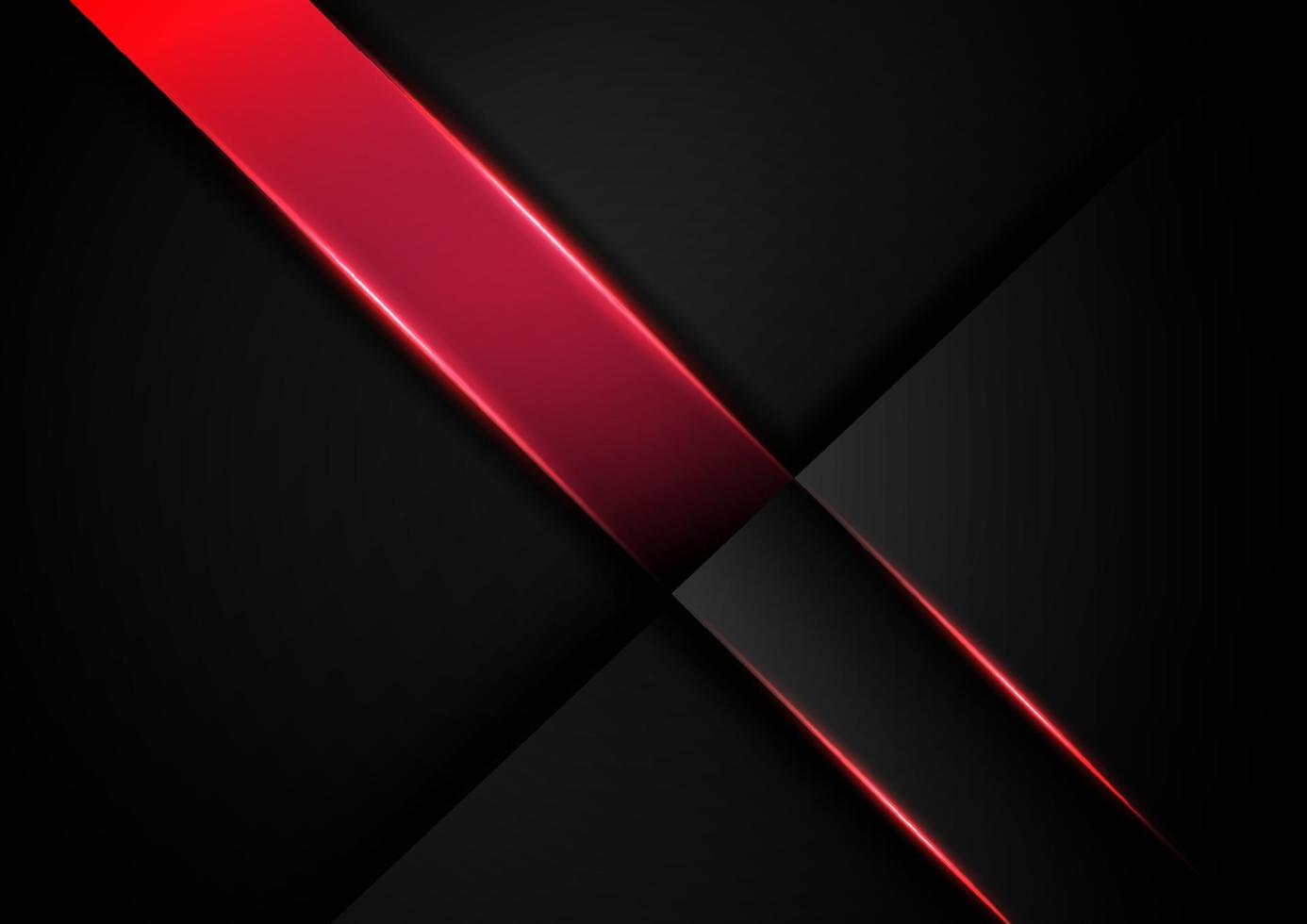 Abstract red grey overlapping layers design modern futuristic background with red light effect. vector