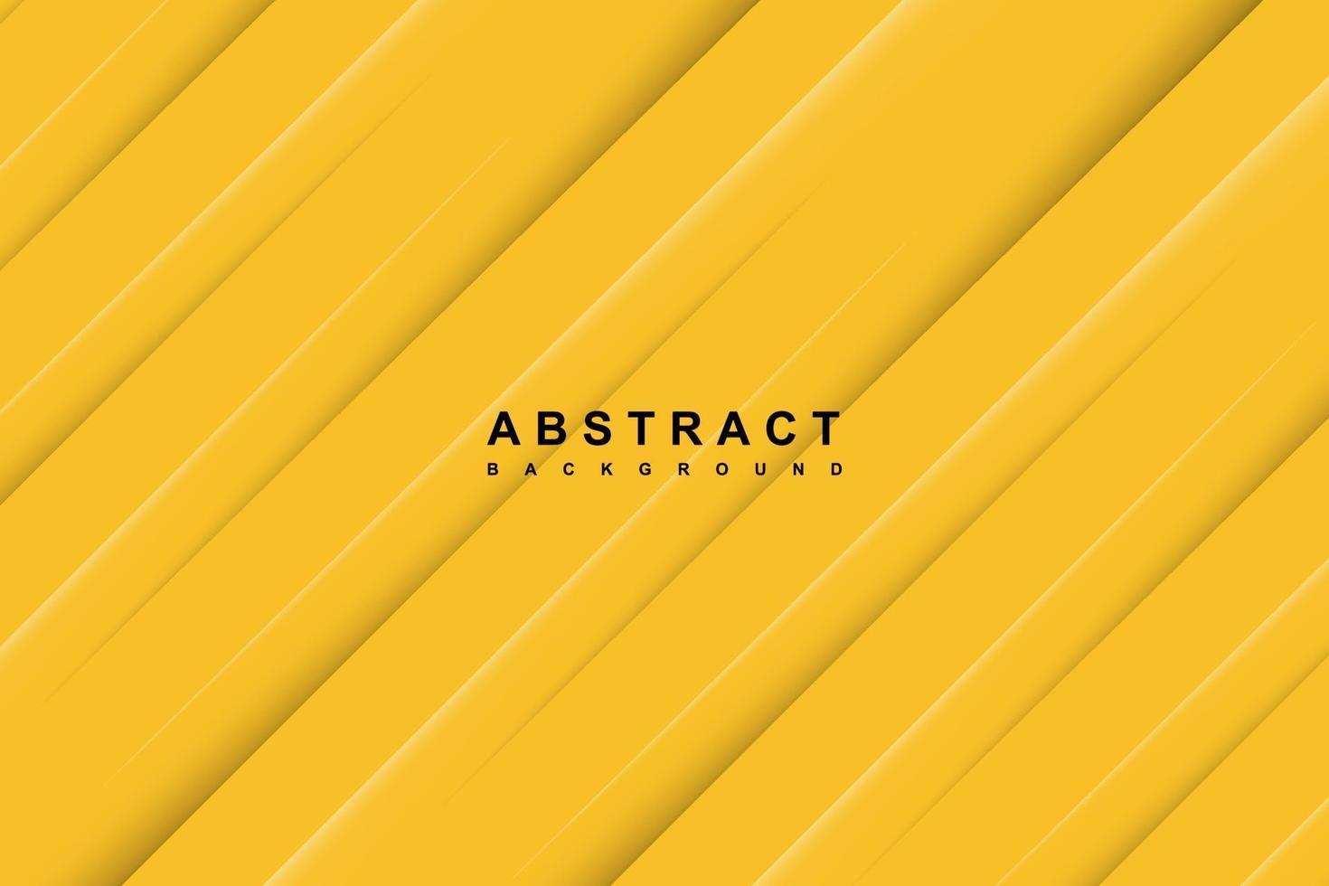 Abstract yellow background with diagonal papercut lines vector