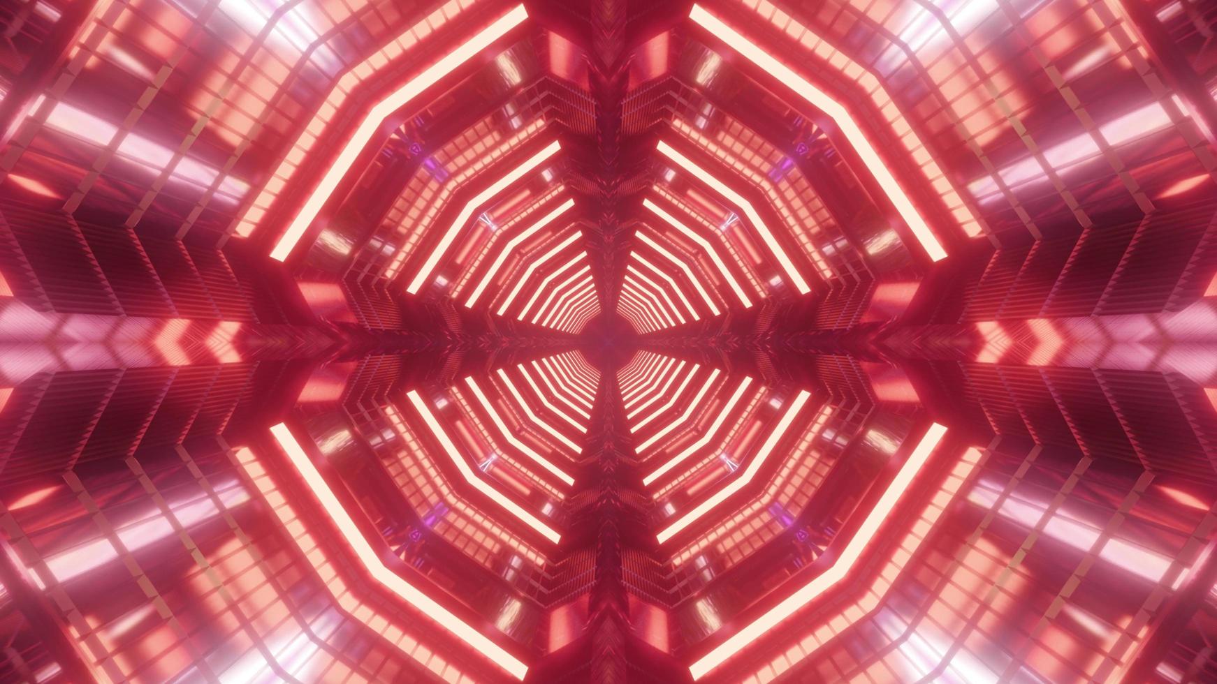 Colorful light and shapes kaleidoscope 3d illustration for background or wallpaper photo