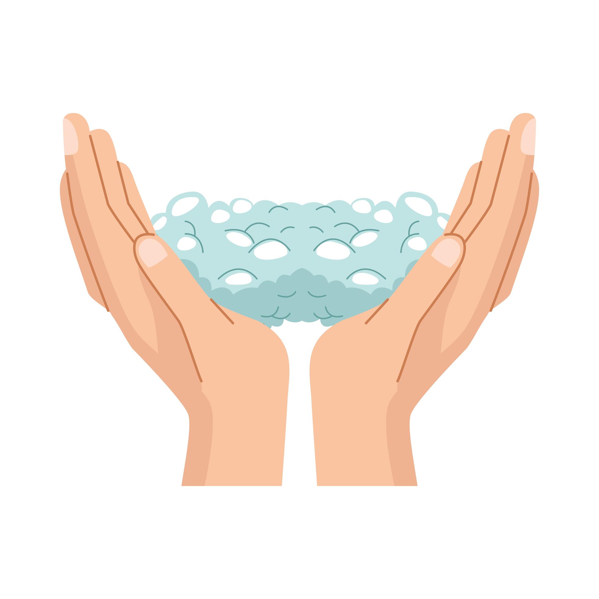 hands washing with soap bubbles 1985239 Vector Art at Vecteezy