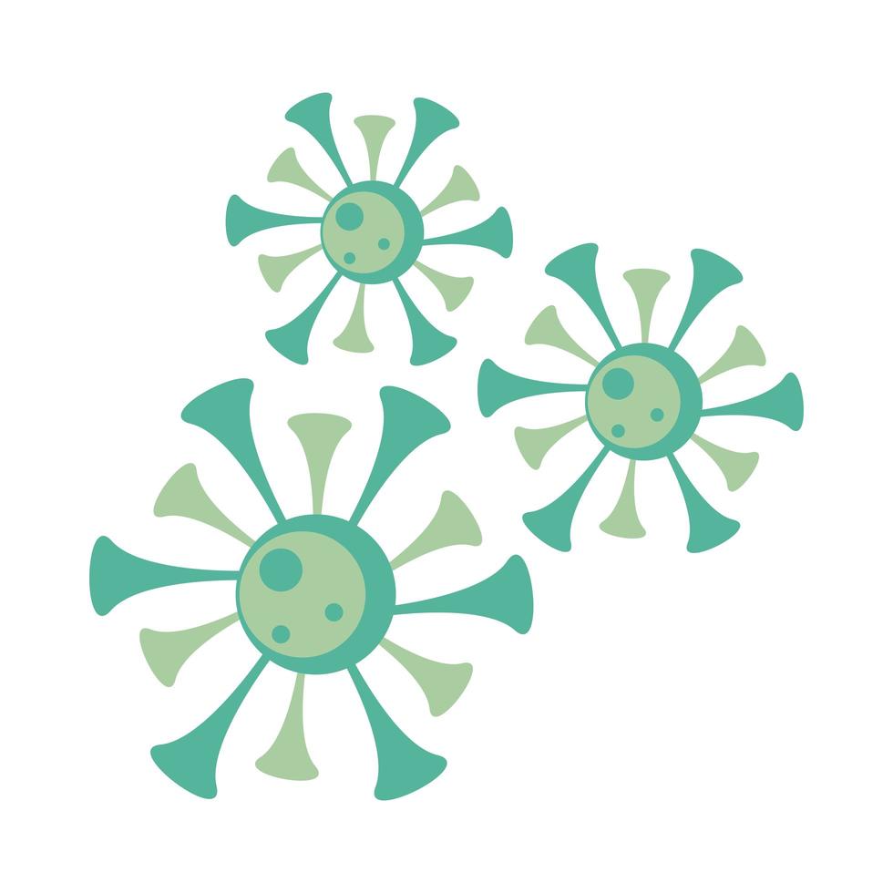 covid19 particles, pandemic icons vector